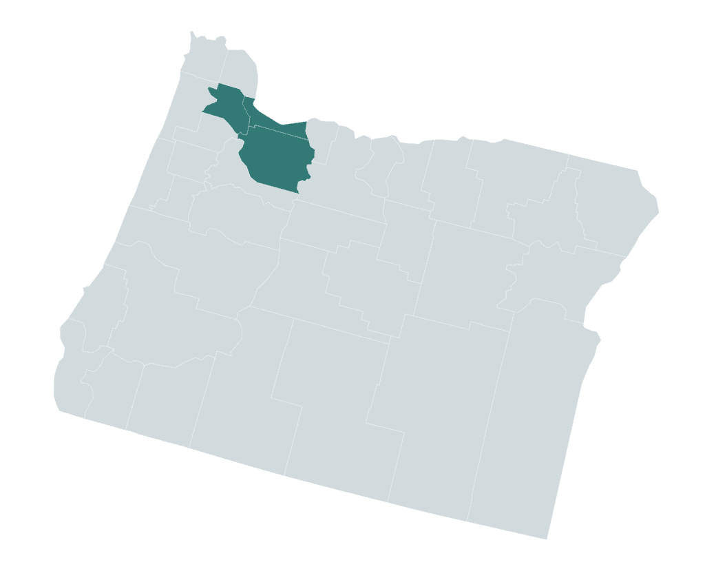 Multnomah, Clackamas and Washington Counties